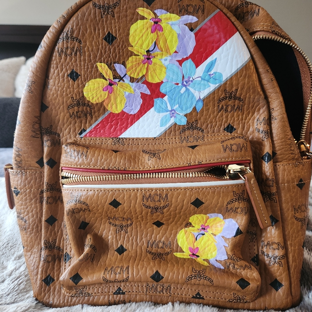 MCM Visetos Essential Floral Print Backpack